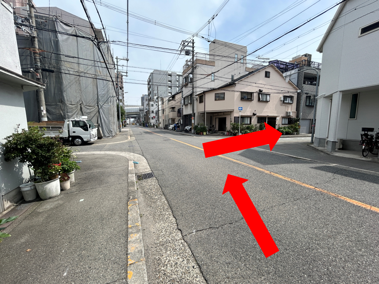 ③パラカ波除第3駐車場からの道順